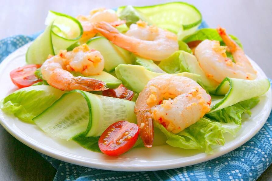 salata sa škampima za povećanje potencije